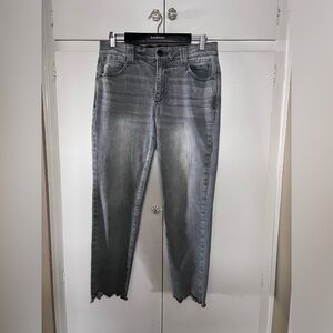 Trendy grey denim jeans